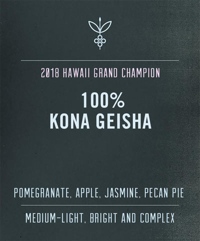 Kona Geisha coffee tasting notes description
